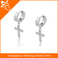 mens stainless steel hoop earrings, wholesale plain hoop earrings, small hoop earrings with crystal pendant
